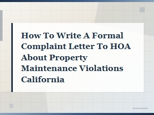 Filing an Hoa Complaint for Property Maintenance Violations
